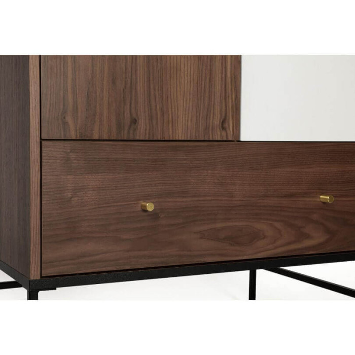 Flora drabužių spinta (riešutmedis/balta) Flora drabužių spinta (riešutmedis/balta)